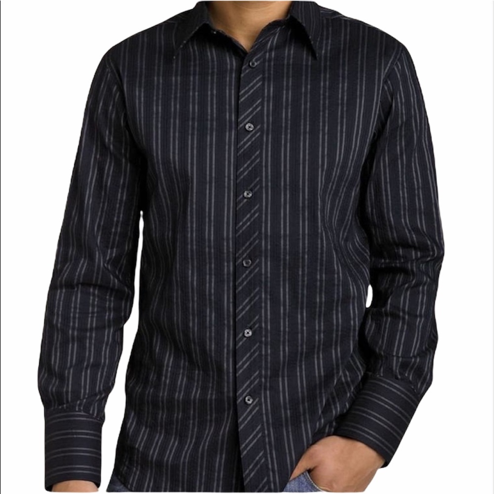[Two A.M.] Striped Button Down Shirt